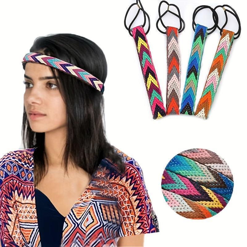 Boho Style Braided Headband Elastic Hair Band