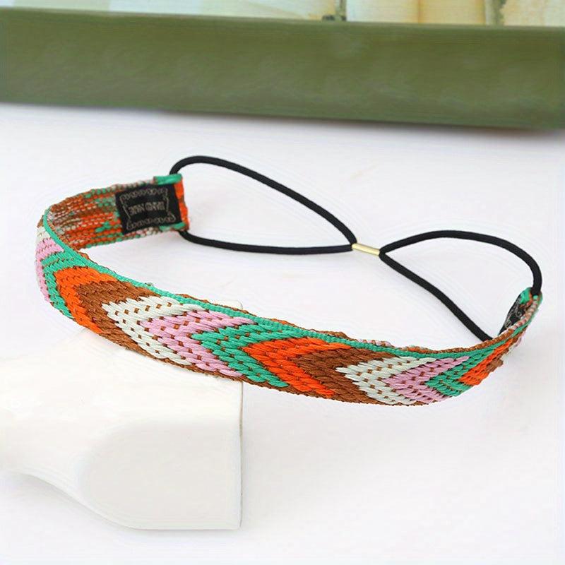 Boho Style Braided Headband Elastic Hair Band