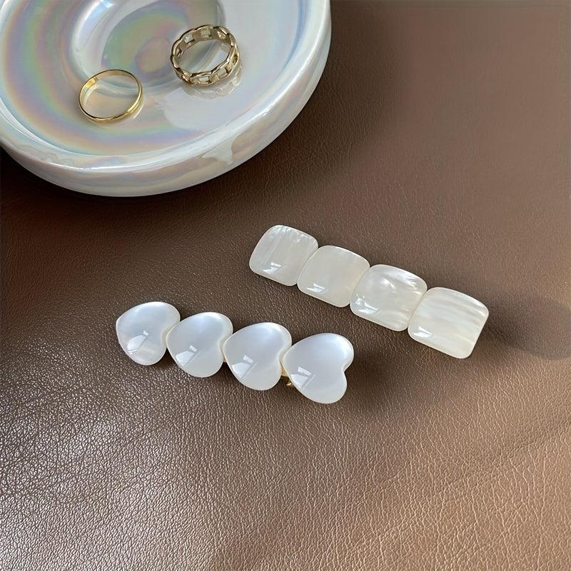 Crystal Faux Opal Hair Clip for Women Girls Hairpin