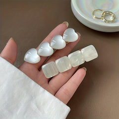 Crystal Faux Opal Hair Clip for Women Girls Hairpin