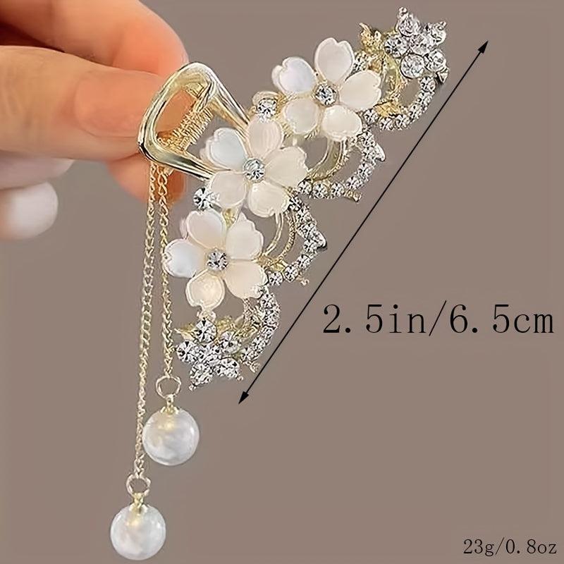 Jasmine Alloy Hair Claw Back Head Claw Rhinestone Jewelry Hair Accessories