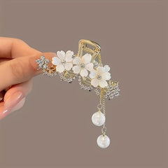 Jasmine Alloy Hair Claw Back Head Claw Rhinestone Jewelry Hair Accessories