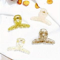 4pcs Resin Style Hair Claw Ponytail Holder Hair Clip