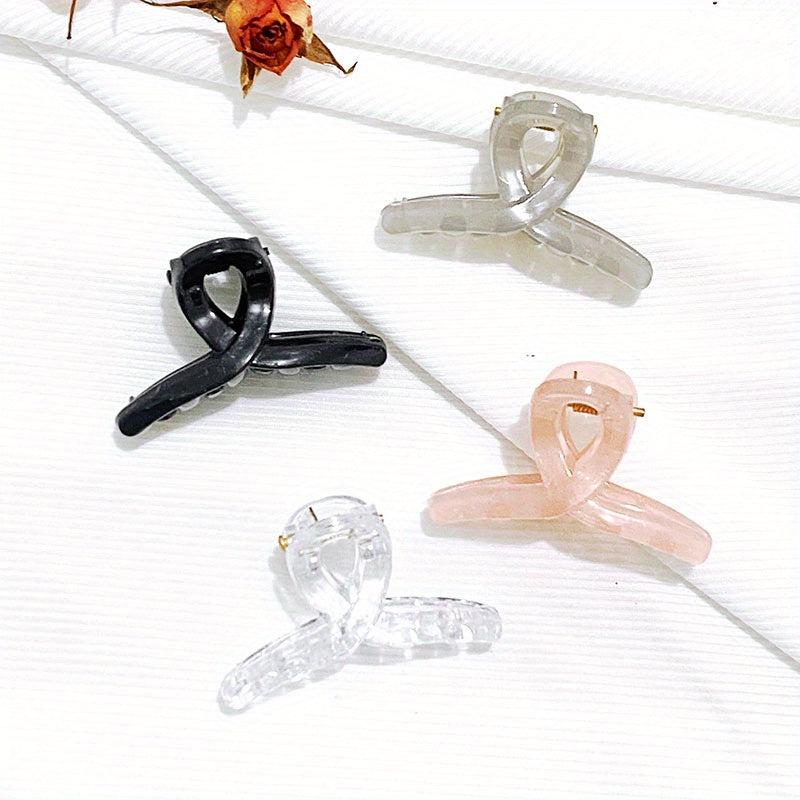 4pcs Resin Style Hair Claw Ponytail Holder Hair Clip