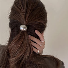 Minimalist Ball Decor Hair Tie Elastic Ponytail Holder Hair Styling Accessory