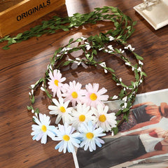 Boho Daisy Flower Sunflower Headband Floral Crown Wreath
