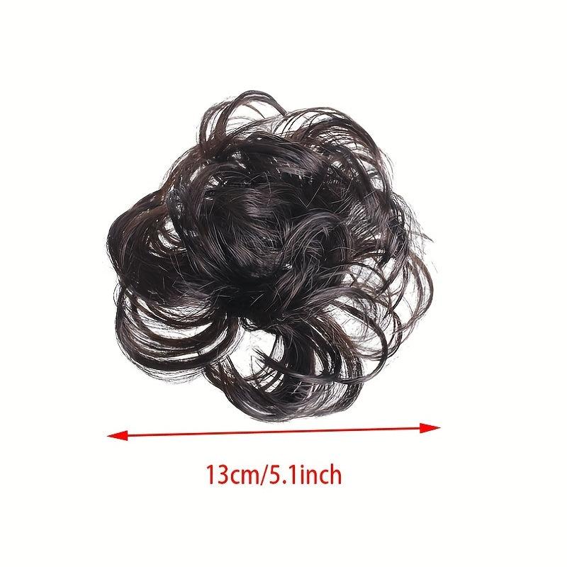 Fluffy Wigs Hair Tie Bun Scrunchie Hair Accessories Women's
