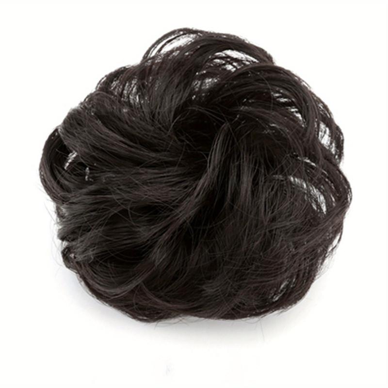 Fluffy Wigs Hair Tie Bun Scrunchie Hair Accessories Women's