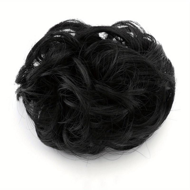Fluffy Wigs Hair Tie Bun Scrunchie Hair Accessories Women's
