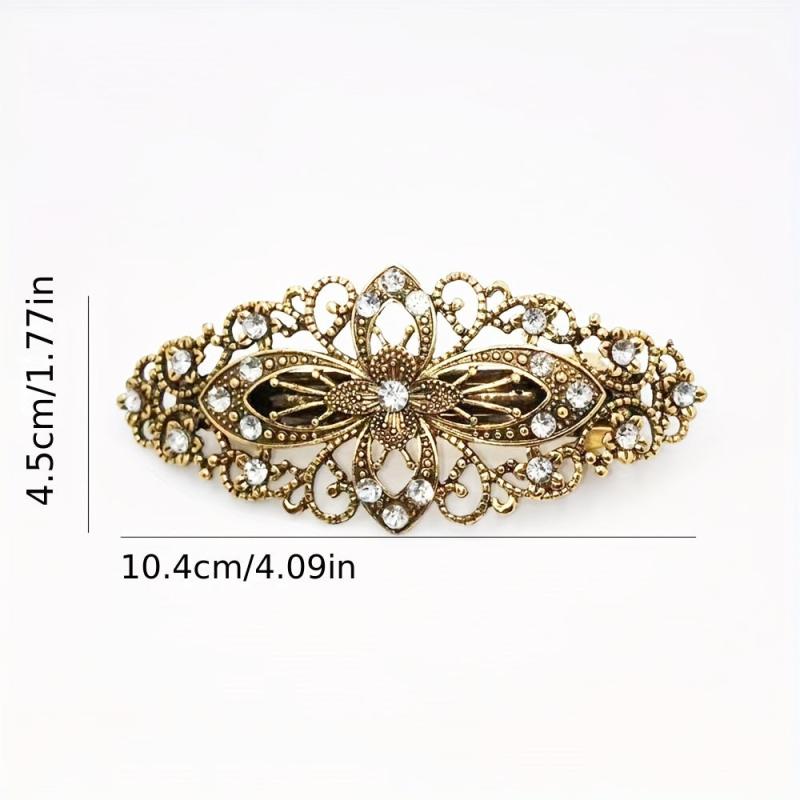 Silvery Four Leaf Clover Hair Clip French Barrette Women Hair Accessorie