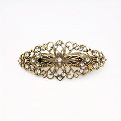 Silvery Four Leaf Clover Hair Clip French Barrette Women Hair Accessorie