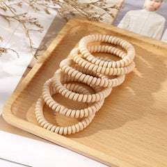 6PCS Spiral Hair Ties Colorful Elastic Hair Bands Plastic Rubber Bands