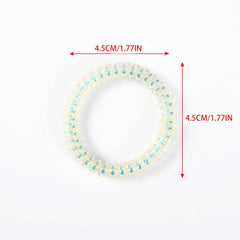 6PCS Spiral Hair Ties Colorful Elastic Hair Bands Plastic Rubber Bands