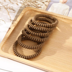 6PCS Spiral Hair Ties Colorful Elastic Hair Bands Plastic Rubber Bands