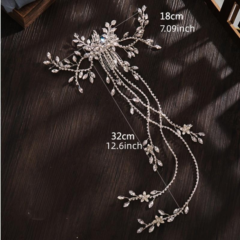 Crystal Long Hair Comb Rhinestone Wedding Accessories