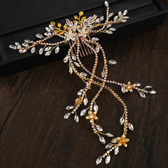 Crystal Long Hair Comb Rhinestone Wedding Accessories
