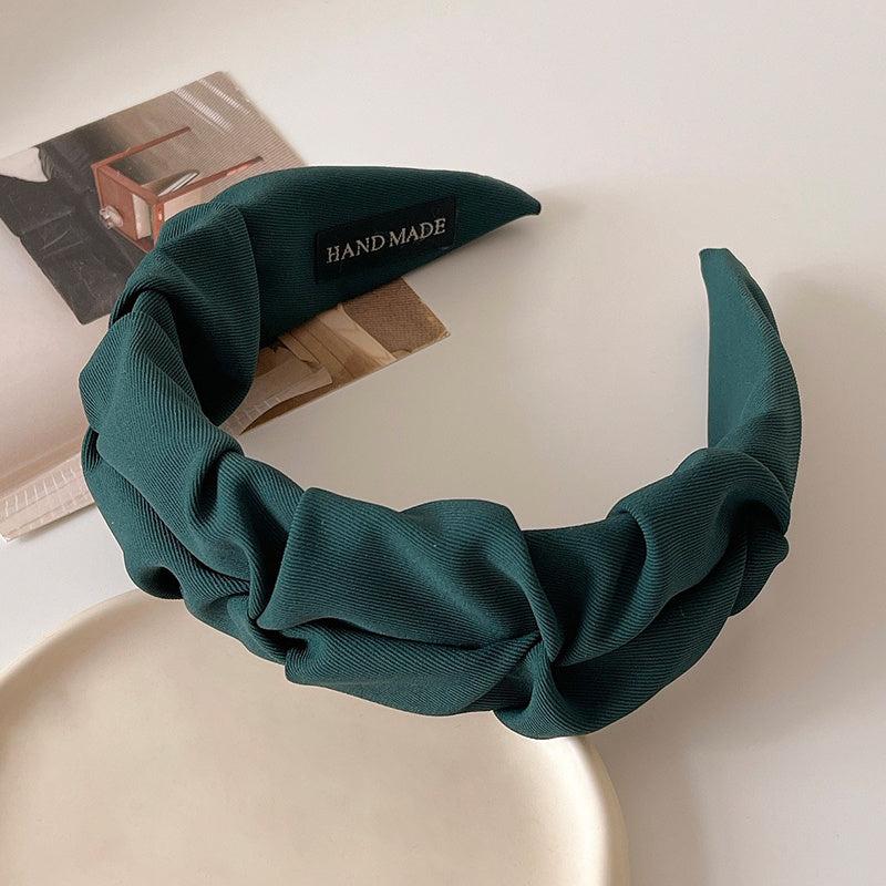 Wide Knot Hairbands Braided Ruched Hair Bands For Women's