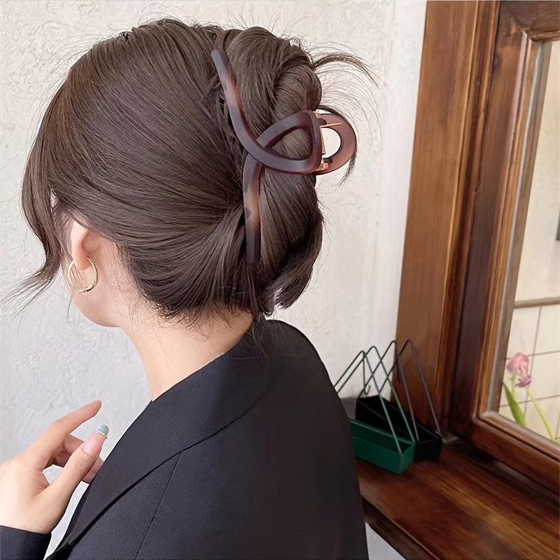Amber Matte Large Hair Claw Clip Strong Hold Grip Hair Jaw Clip