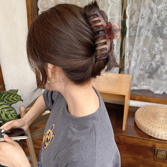 Amber Matte Large Hair Claw Clip Strong Hold Grip Hair Jaw Clip