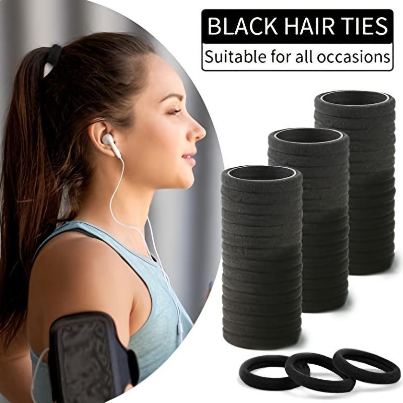 100 Large Hair Ties for Thick Hair Elastic Hair Bands No Seamless
