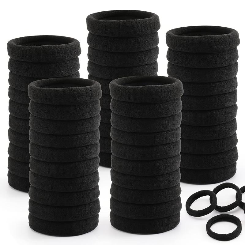 100 Large Hair Ties for Thick Hair Elastic Hair Bands No Seamless