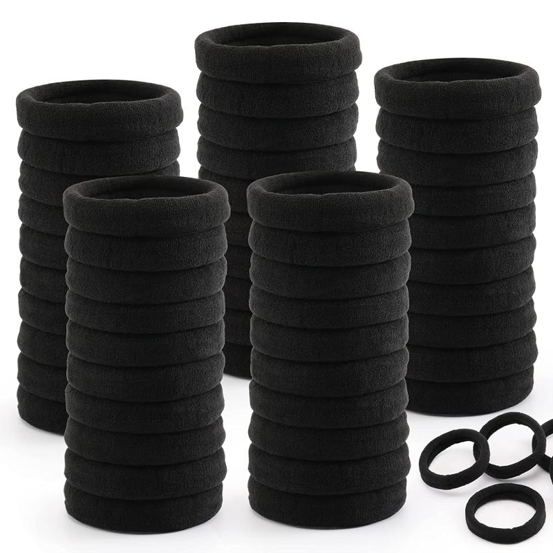 100 Large Hair Ties for Thick Hair Elastic Hair Bands No Seamless