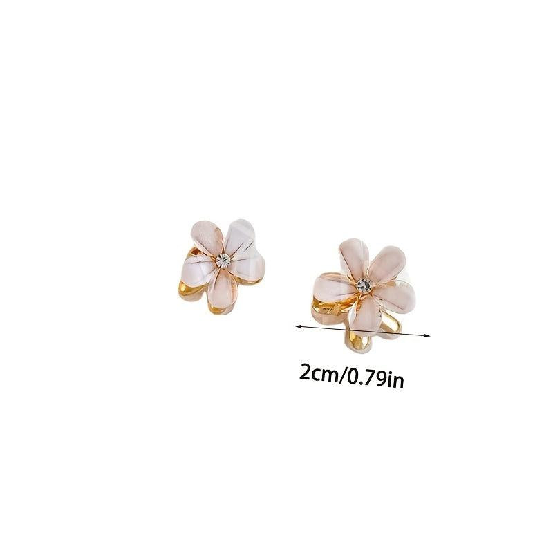 5pcs Crystal Flower Rhinestone Hair Claw Clip Strong Hold Grip Hair Accessories