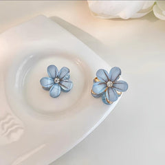 5pcs Crystal Flower Rhinestone Hair Claw Clip Strong Hold Grip Hair Accessories