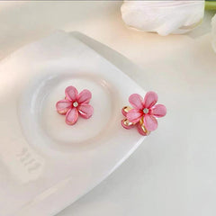 5pcs Crystal Flower Rhinestone Hair Claw Clip Strong Hold Grip Hair Accessories