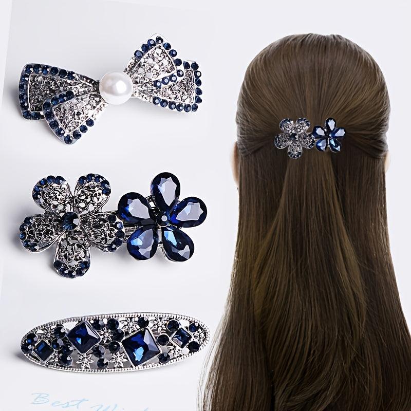 Crystal Rhinestone Small Hairpin for Women