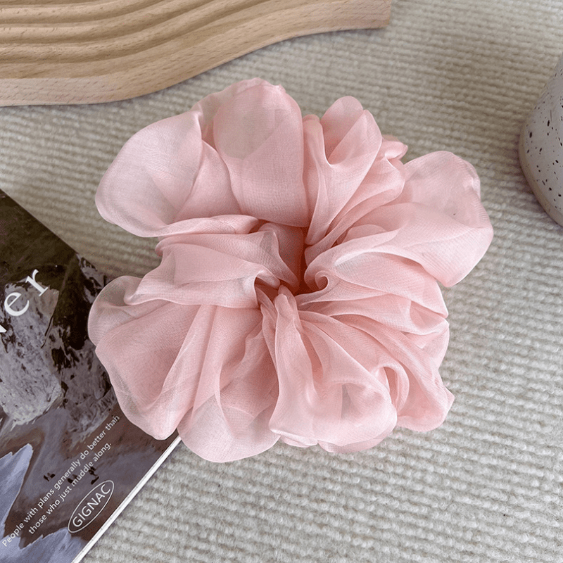 Organza Hair Scrunchies Soft Oversize Mesh Scrunchie