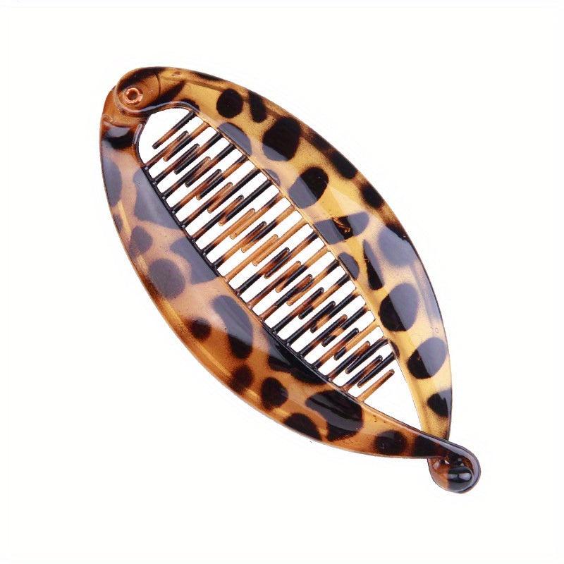 Tortoiseshell Hair Claw Clip Vintage Banana Clip Strong Hold Hair Bun Maker