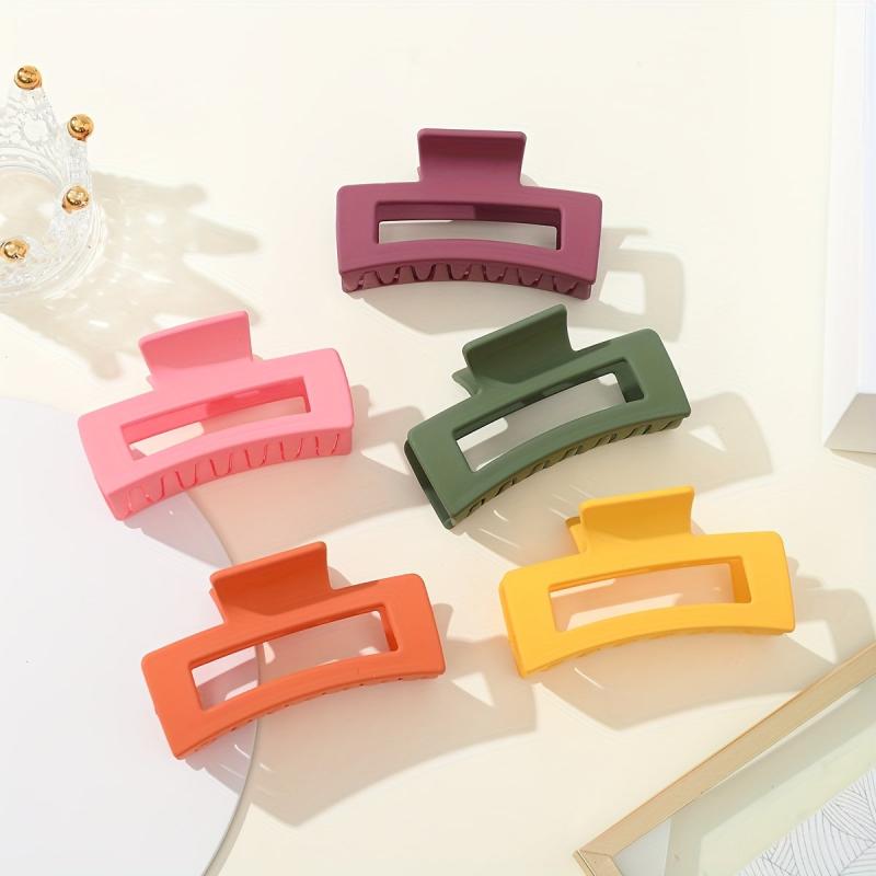 Rectangular Cutout Hair Claw for Thick and Thin Hair