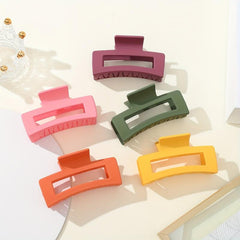 Rectangular Cutout Hair Claw for Thick and Thin Hair