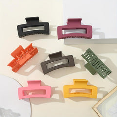 Rectangular Cutout Hair Claw for Thick and Thin Hair