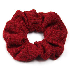Knit Solid Elastic Scrunchie For Women Girls Sleep Soft Sc...