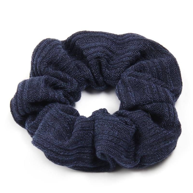 Knit Solid Elastic Scrunchie For Women Girls Sleep Soft Sc...