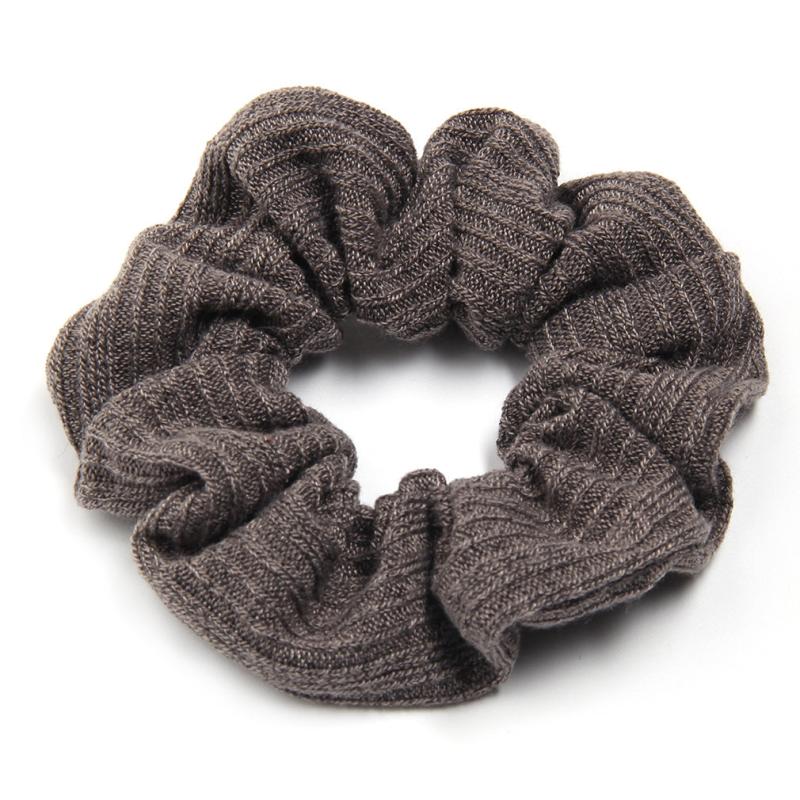Knit Solid Elastic Scrunchie For Women Girls Sleep Soft Sc...