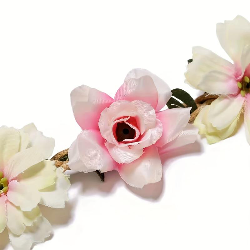 6pcs Flower Wreath Hair Band Boho Hair Accessories