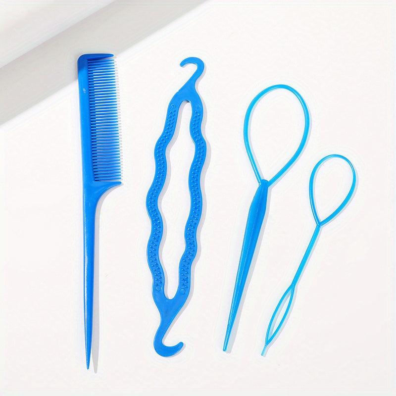 Hair Styling Set Comb Loop Braid Accessories Ponytail Maker Hairpin DIY Tools