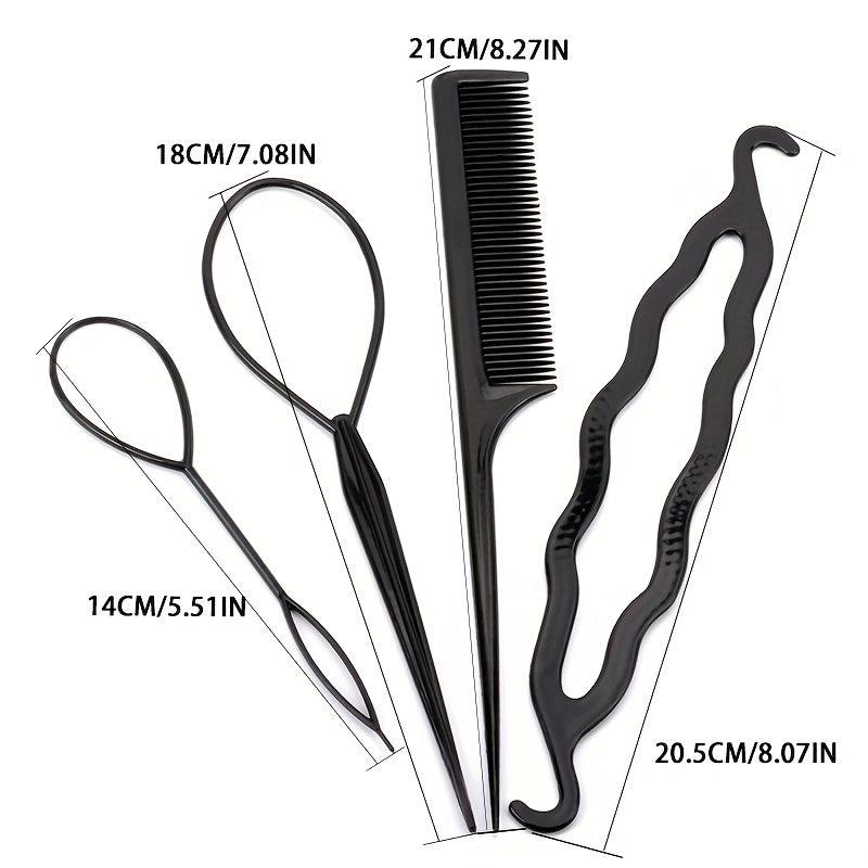 Hair Styling Set Comb Loop Braid Accessories Ponytail Maker Hairpin DIY Tools
