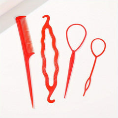 Hair Styling Set Comb Loop Braid Accessories Ponytail Maker Hairpin DIY Tools