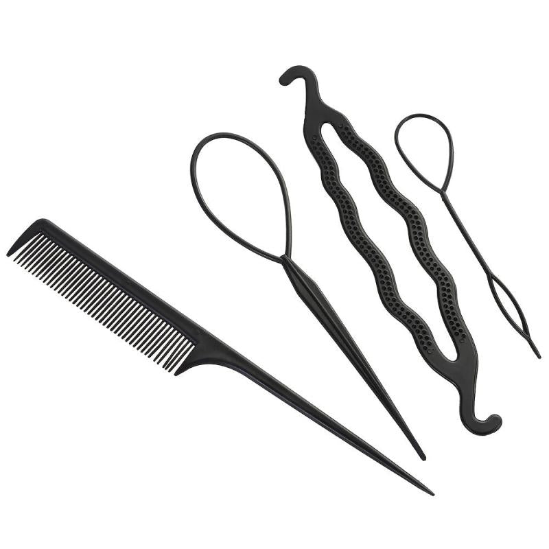 Hair Styling Set Comb Loop Braid Accessories Ponytail Maker Hairpin DIY Tools