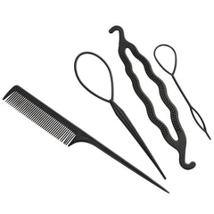 Hair Styling Set Comb Loop Braid Accessories Ponytail Maker Hairpin DIY Tools