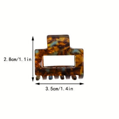 Acetate Square Hollow Hair Claw Ponytail Shark Claw Hair Accessories