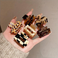 Acetate Square Hollow Hair Claw Ponytail Shark Claw Hair Accessories