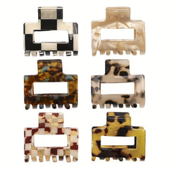 Acetate Square Hollow Hair Claw Ponytail Shark Claw Hair Accessories