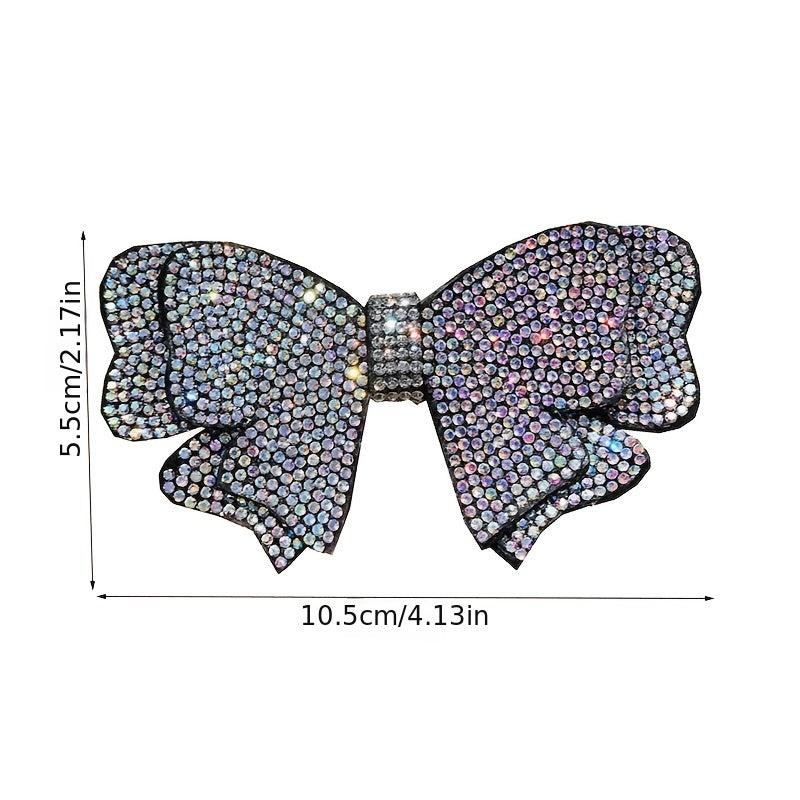 Rhinestone Bow Hair Clip Metal Barrette Hairpin