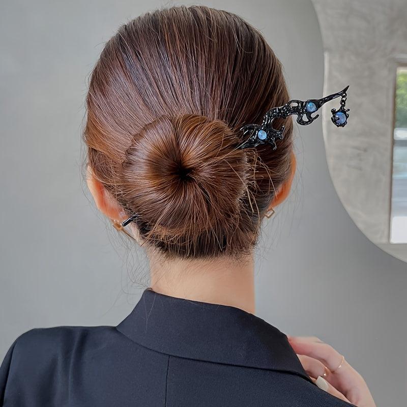 Moonstone Hairpin Metal Hairpin Buckle Retro Gift For Her