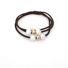 10pcs Faux Pearl Hair Ties Elastic Hair Bands Ropes Hair Elastics Scrunchies